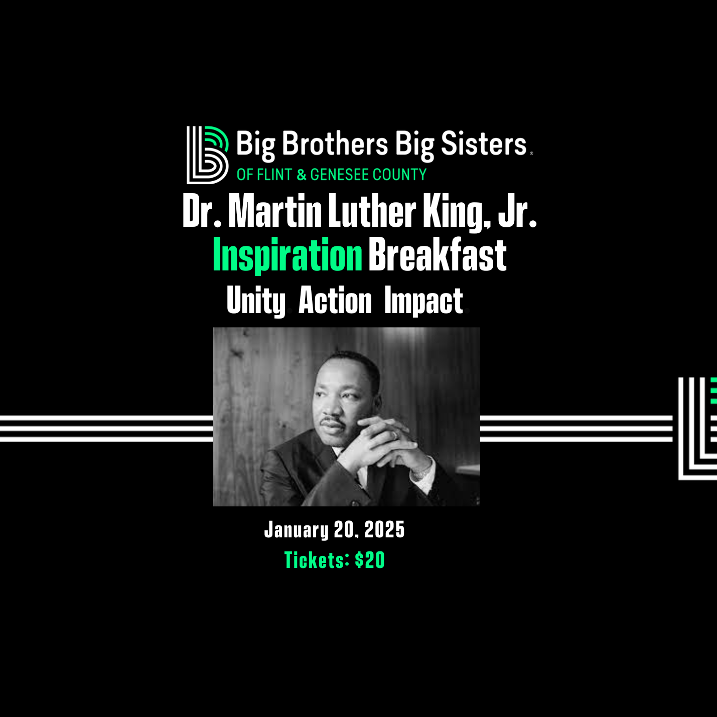 19th Annual Dr. Martin Luther King, Jr. Mentoring Inspiration Breakfast -  Unity. Action. Impact. - logo